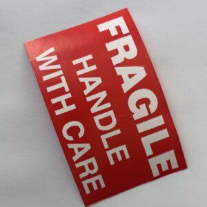 Fragile stickers pack of 20 measuring 100mm x 60mm for moving and shipping boxes - Box King